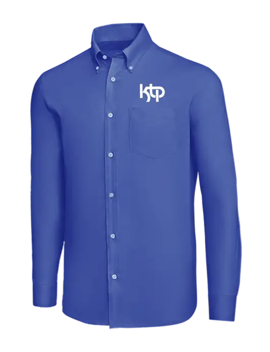 Brooks Brothers Dark Royal Wrinkle-Free Stretch Nailhead Shirt w/KTP Logo