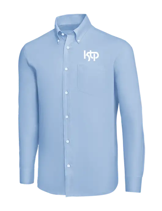 Brooks Brothers Light Blue Wrinkle-Free Stretch Nailhead Shirt w/KTP Logo