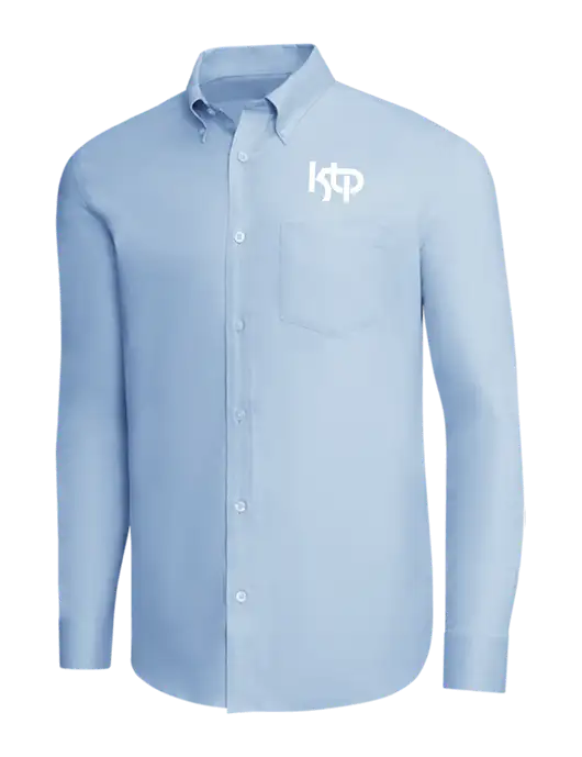 Brooks Brothers Light Blue Wrinkle-Free Stretch Pinpoint Shirt w/KTP Logo