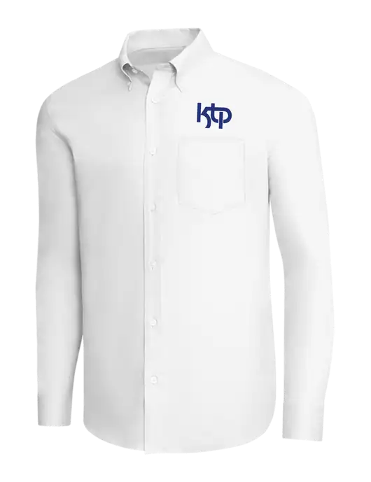 Brooks Brothers White Wrinkle-Free Stretch Pinpoint Shirt w/KTP Logo