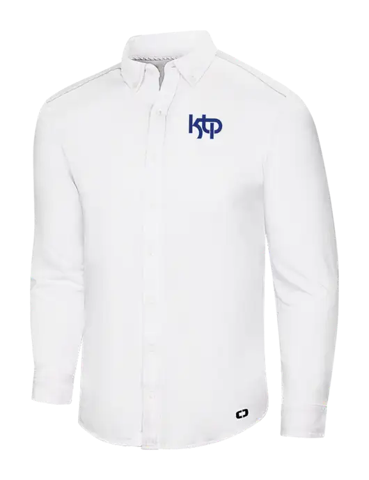 OGIO Bright White Modern Code Stretch Button-Up Shirt w/KTP Logo