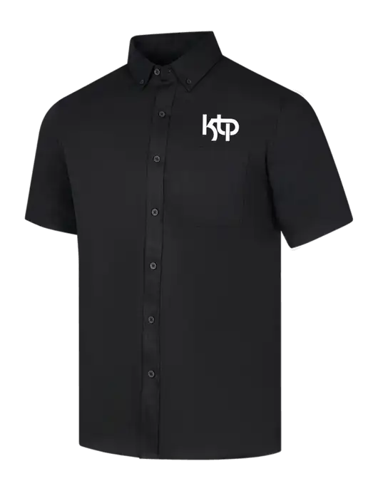 Short Sleeve Deep Black Superpro React Twill Shirt w/KTP Logo