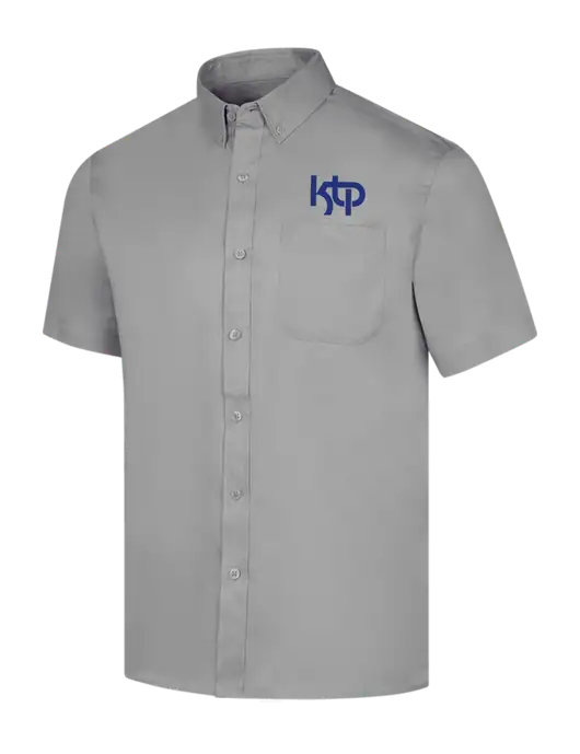 Short Sleeve Light Grey Superpro React Twill Shirt w/KTP Logo