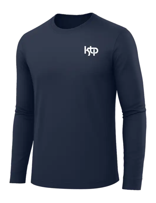 Long Sleeve Navy PosiCharge Competitor Tee w/KTP Logo