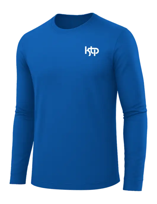 Long Sleeve Royal Blue PosiCharge Competitor Tee w/KTP Logo