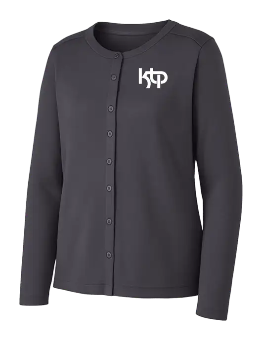 Grey Smoke Womens Concept Stretch Button-Front Cardigan Sweater w/KTP Logo