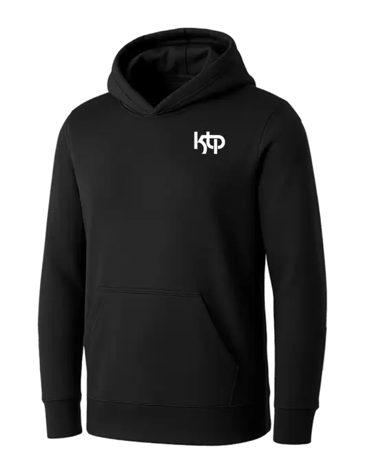 Womens Black Core Fleece Pullover Hooded Sweatshirt w/KTP Logo