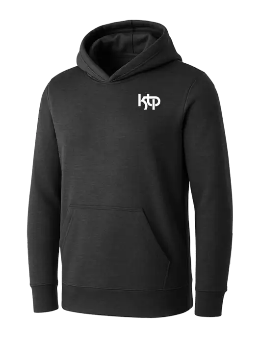 Womens Dark Grey Heather Core Fleece Pullover Hooded Sweatshirt w/KTP Logo
