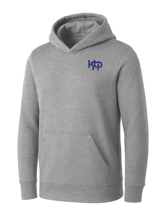 Womens Light Grey Heather Core Fleece Pullover Hooded Sweatshirt w/KTP Logo