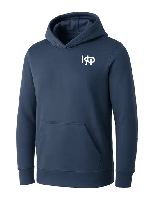 Womens Navy Core Fleece Pullover Hooded Sweatshirt w/KTP Logo