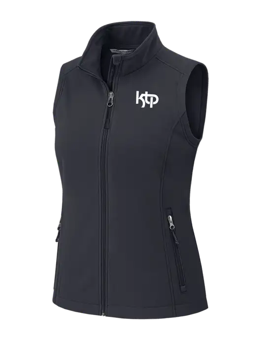 Charcoal Grey Womens Core Soft Shell Vest w/KTP Logo