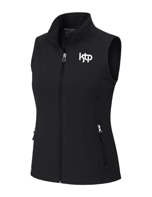 Black Womens Core Soft Shell Vest w/KTP Logo