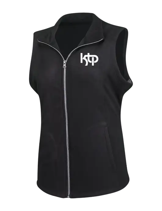 Black Womens Microfleece Vest w/KTP Logo