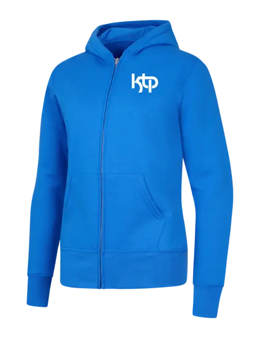 Royal Womens Core Fleece Full-Zip Hooded Sweatshirt w/KTP Logo