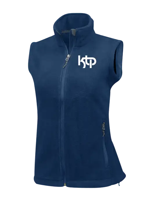 Navy Womens Fleece Vest w/KTP Logo