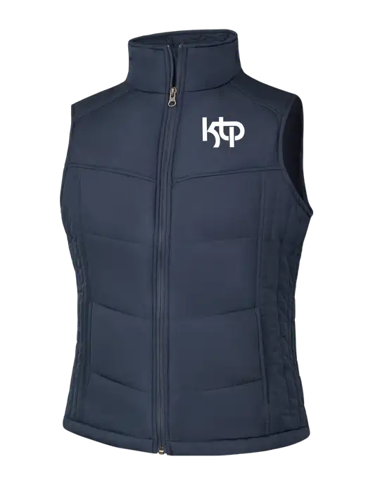  Womens Dark Slate/Black Puffy Vest w/KTP Logo