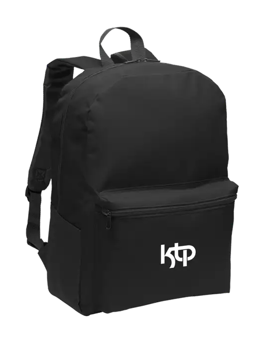 Casual Black Lightweight Laptop Backpack w/KTP Logo