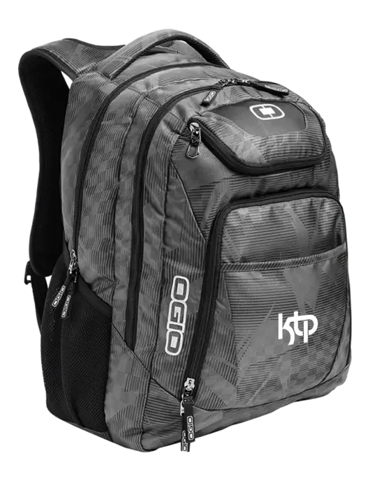 OGIO Race Day Silver Excelsior Laptop Backpack w/KTP Logo