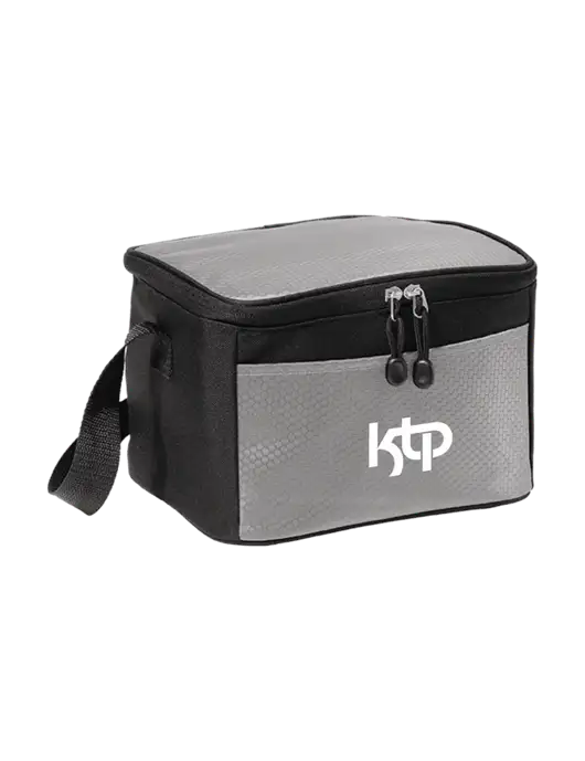 6 Can Grey/Black Cube Cooler w/KTP Logo