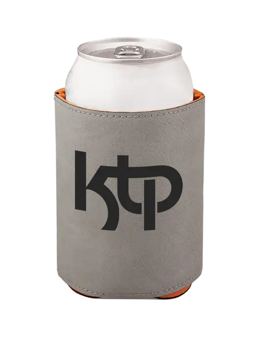 Grey Leatherette Beverage Holder w/KTP Logo