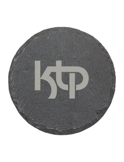 Round Slate Coaster w/KTP Logo