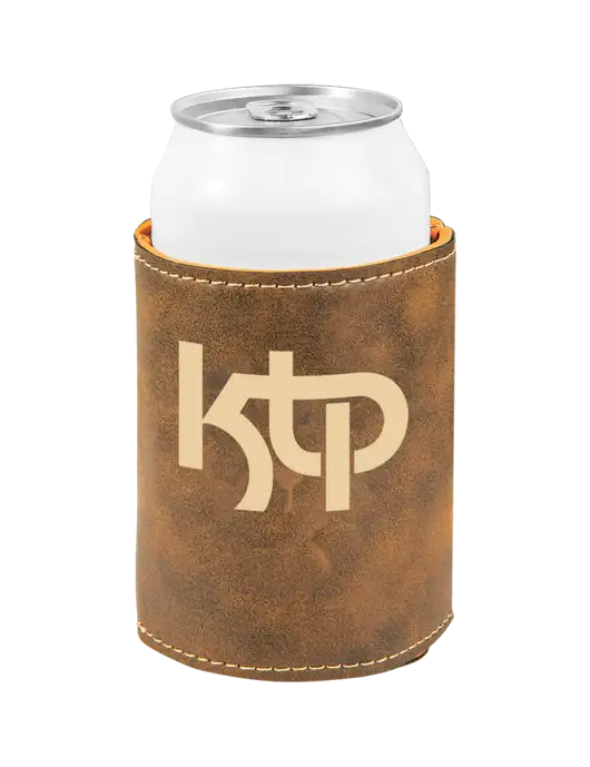 Rustic Leatherette Beverage Holder w/KTP Logo