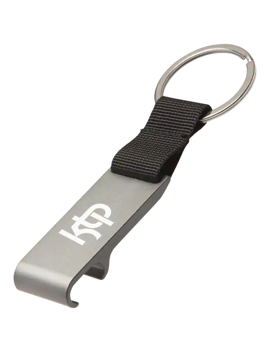Gunmetal Bottle Opener & Key Ring w/KTP Logo