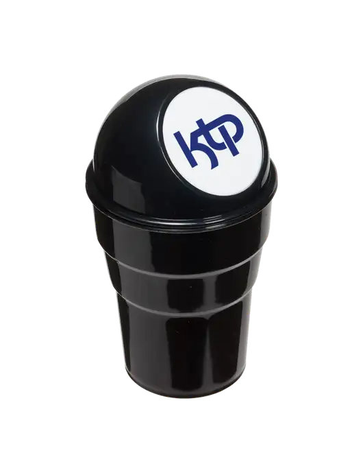 Black Car Cup Holder Trash Can w/KTP Logo