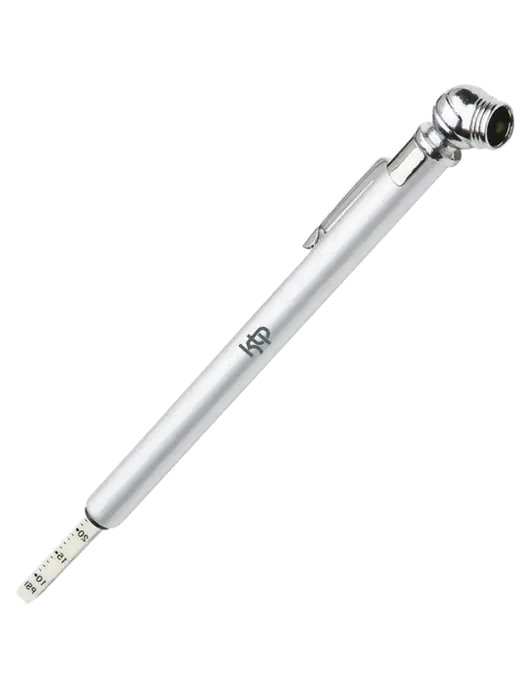 Quick View Silver Tire Gauge w/KTP Logo