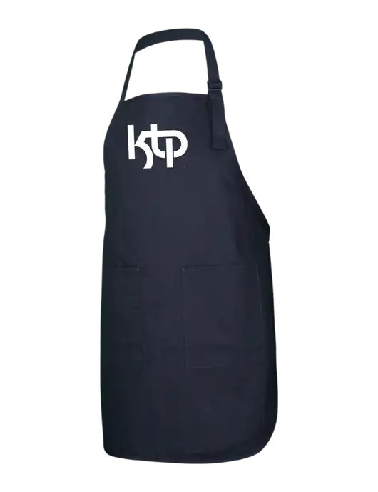 Full-Length Black Apron With Pockets w/KTP Logo