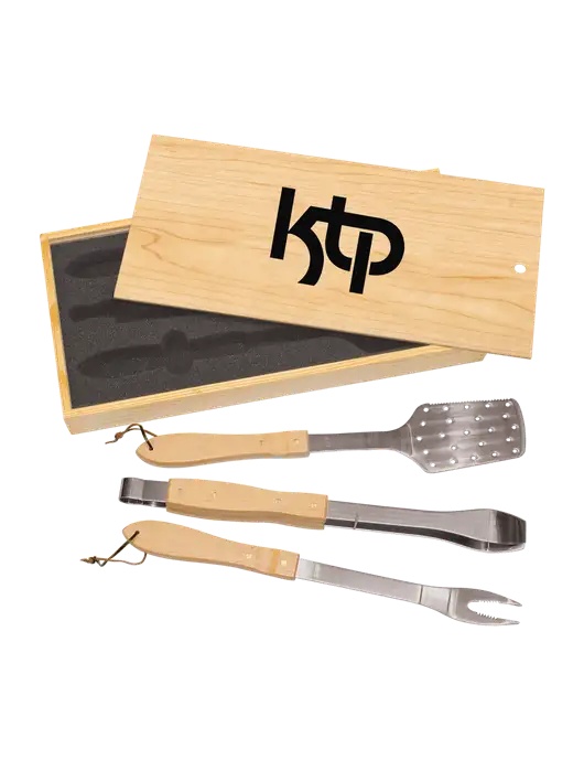 Wood BBQ Gift Set w/KTP Logo