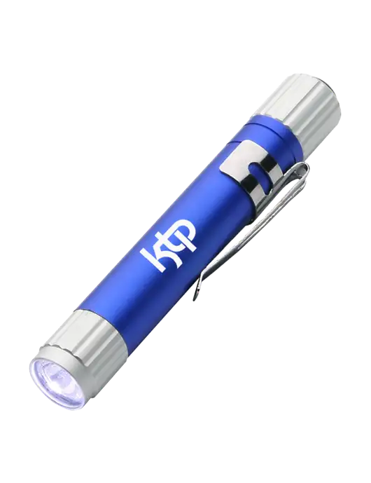 Blue Aluminum LED Penlight w/KTP Logo