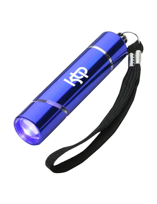 Blue Aluminum Scope LED Flashlight w/KTP Logo