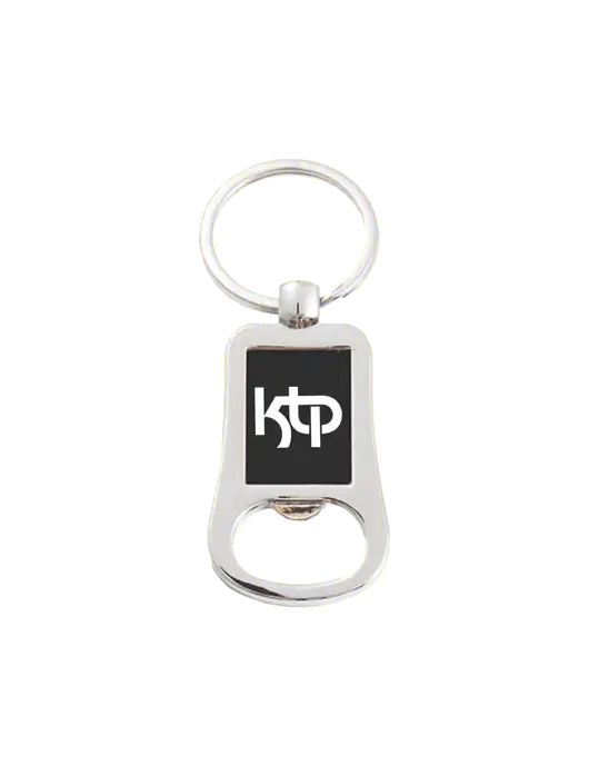 Silver & Black Bottle Opener Keychain w/KTP Logo