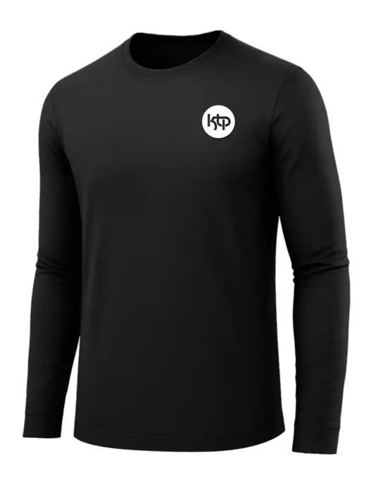 Long Sleeve Black PosiCharge Competitor Tee w/KTP Logo