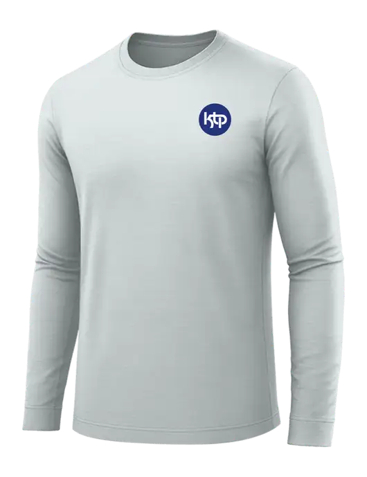 Long Sleeve Light Grey PosiCharge Competitor Tee w/KTP Logo