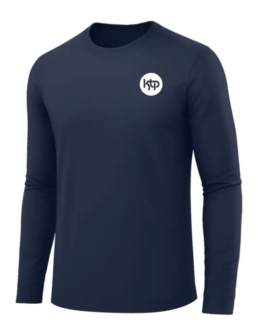 Long Sleeve Navy PosiCharge Competitor Tee w/KTP Logo
