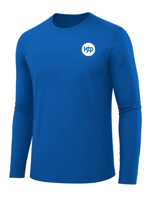 Long Sleeve Royal Blue PosiCharge Competitor Tee w/KTP Logo