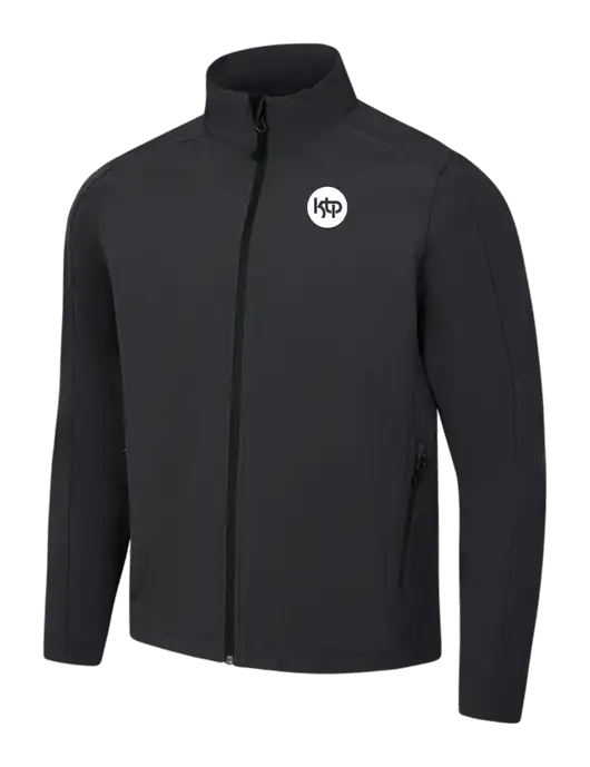 Black Charcoal Heather Core Soft Shell Jacket w/KTP Logo