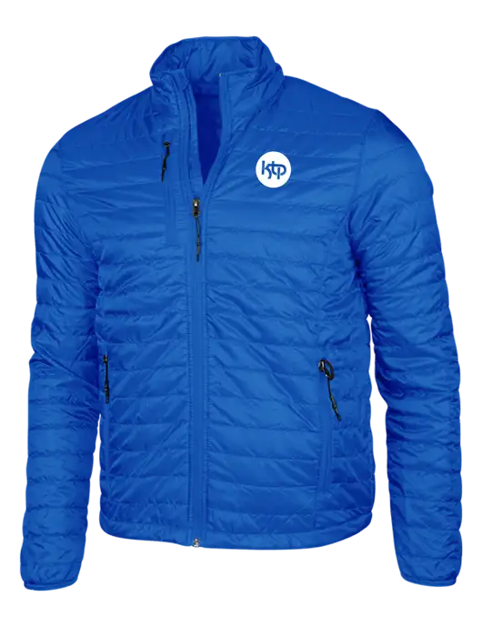 Dark Royal Blue Puffy Packable Jacket w/KTP Logo