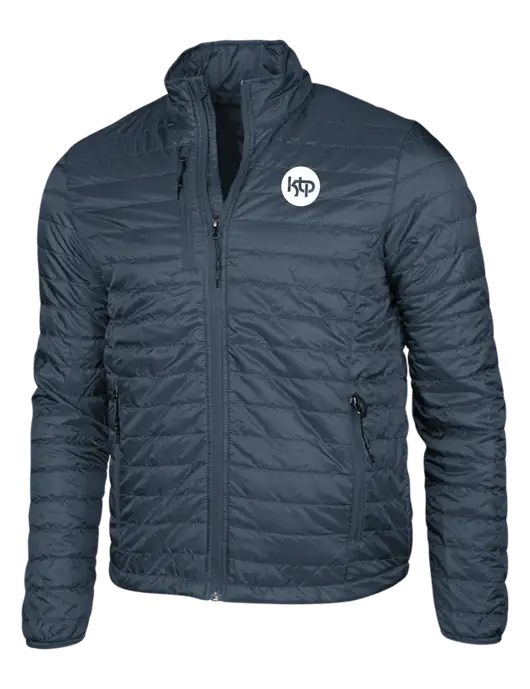 Navy Puffy Packable Jacket w/KTP Logo