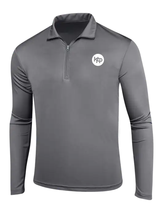 Medium Grey PosiCharge Competitor 1/4 Zip Pullover w/KTP Logo