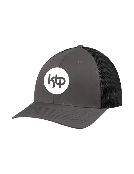 Richardson Adjustable Snapback Original 112 Trucker Cap Dark Grey w/Black Mesh w/KTP Logo