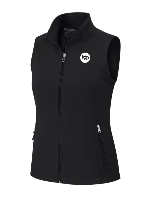 Black Womens Core Soft Shell Vest w/KTP Logo