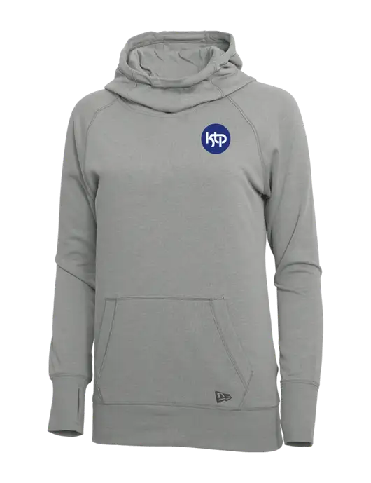 New Era Shadow Grey Heather Womens Tri-Blend Fleece Pullover Hoodie w/KTP Logo