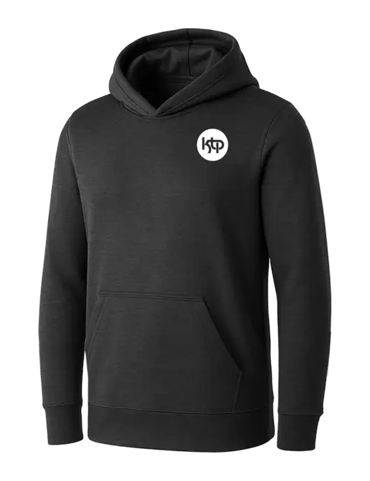 Womens Dark Grey Heather Core Fleece Pullover Hooded Sweatshirt w/KTP Logo