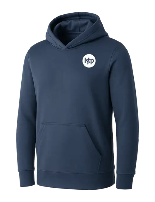 Womens Navy Core Fleece Pullover Hooded Sweatshirt w/KTP Logo