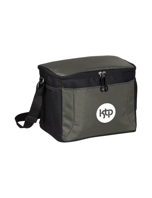 12 Can Grey/Black Cube Cooler w/KTP Logo