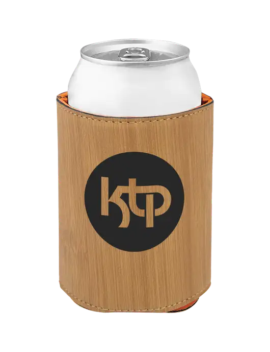 Bamboo Leatherette Beverage Holder w/KTP Logo