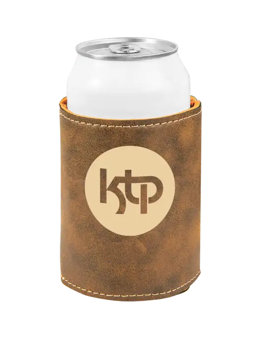 Rustic Leatherette Beverage Holder w/KTP Logo